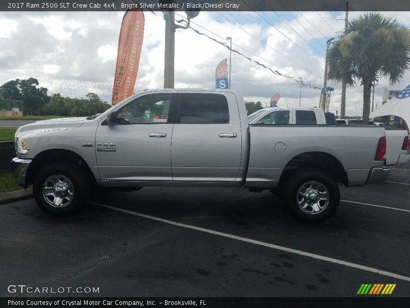 Bright Silver Metallic / Black/Diesel Gray 2017 Ram 2500 SLT Crew Cab 4x4