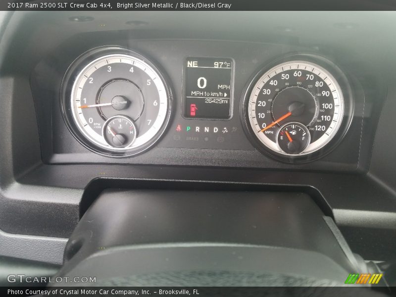 Bright Silver Metallic / Black/Diesel Gray 2017 Ram 2500 SLT Crew Cab 4x4