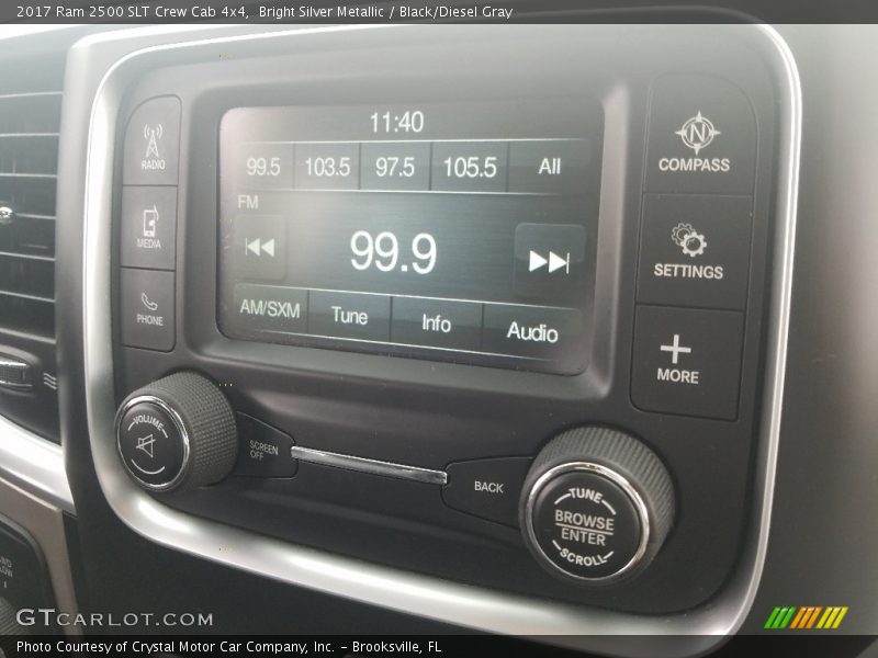 Bright Silver Metallic / Black/Diesel Gray 2017 Ram 2500 SLT Crew Cab 4x4