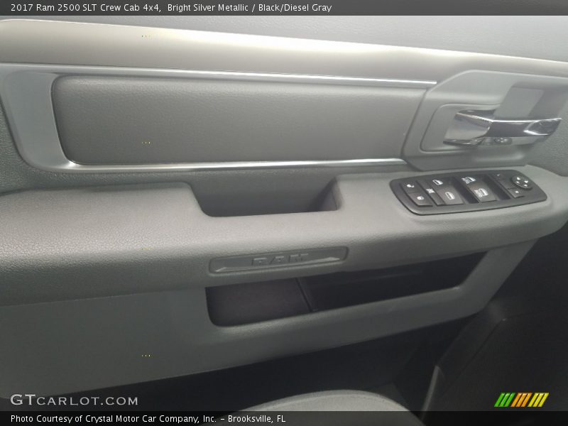 Bright Silver Metallic / Black/Diesel Gray 2017 Ram 2500 SLT Crew Cab 4x4