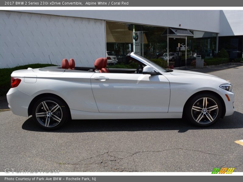 Alpine White / Coral Red 2017 BMW 2 Series 230i xDrive Convertible