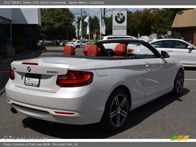 Alpine White / Coral Red 2017 BMW 2 Series 230i xDrive Convertible