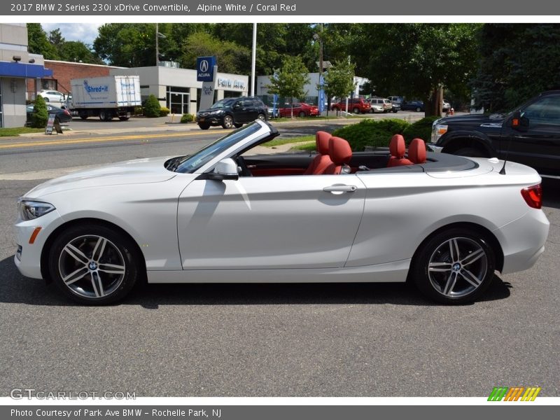 Alpine White / Coral Red 2017 BMW 2 Series 230i xDrive Convertible
