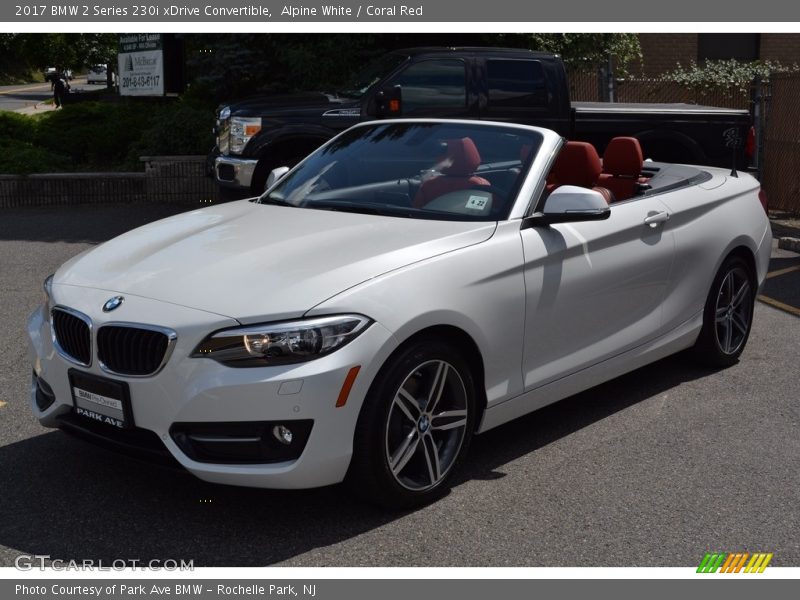 Alpine White / Coral Red 2017 BMW 2 Series 230i xDrive Convertible