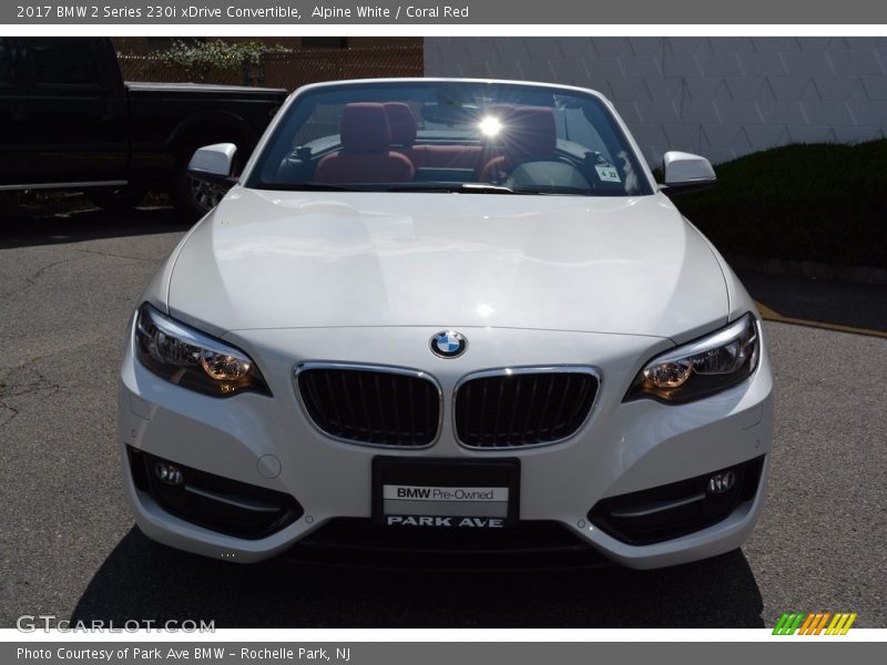 Alpine White / Coral Red 2017 BMW 2 Series 230i xDrive Convertible
