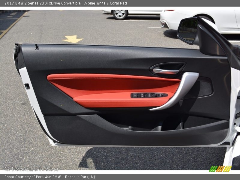 Alpine White / Coral Red 2017 BMW 2 Series 230i xDrive Convertible