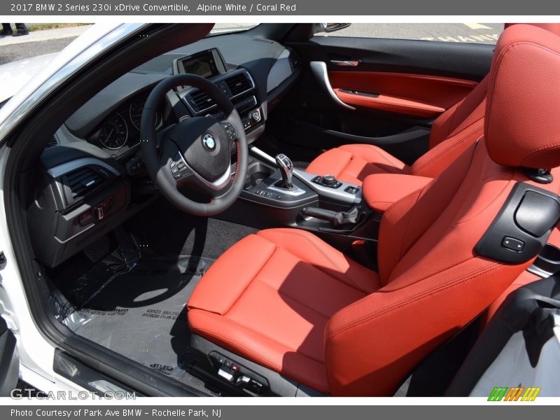 Alpine White / Coral Red 2017 BMW 2 Series 230i xDrive Convertible
