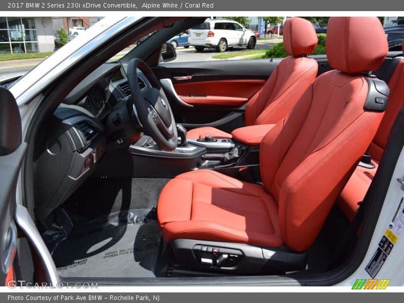 Alpine White / Coral Red 2017 BMW 2 Series 230i xDrive Convertible