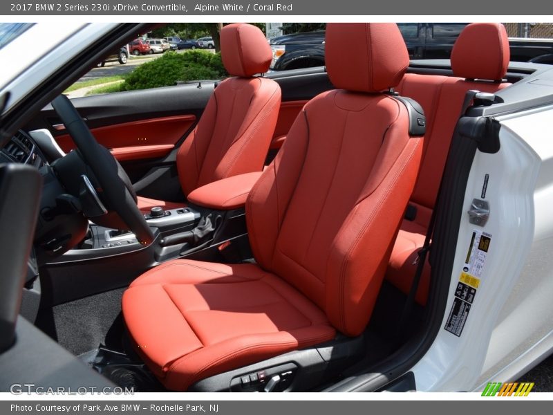 Alpine White / Coral Red 2017 BMW 2 Series 230i xDrive Convertible