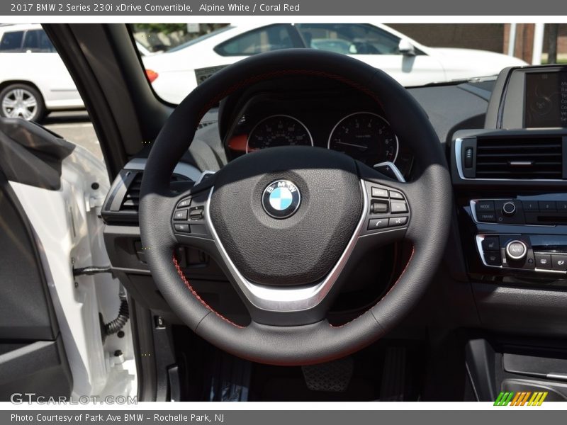 Alpine White / Coral Red 2017 BMW 2 Series 230i xDrive Convertible