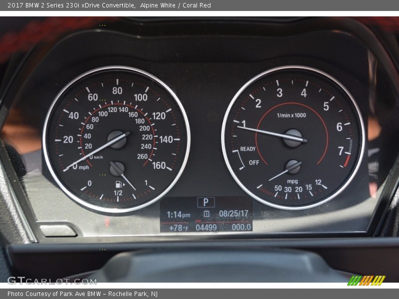 Alpine White / Coral Red 2017 BMW 2 Series 230i xDrive Convertible