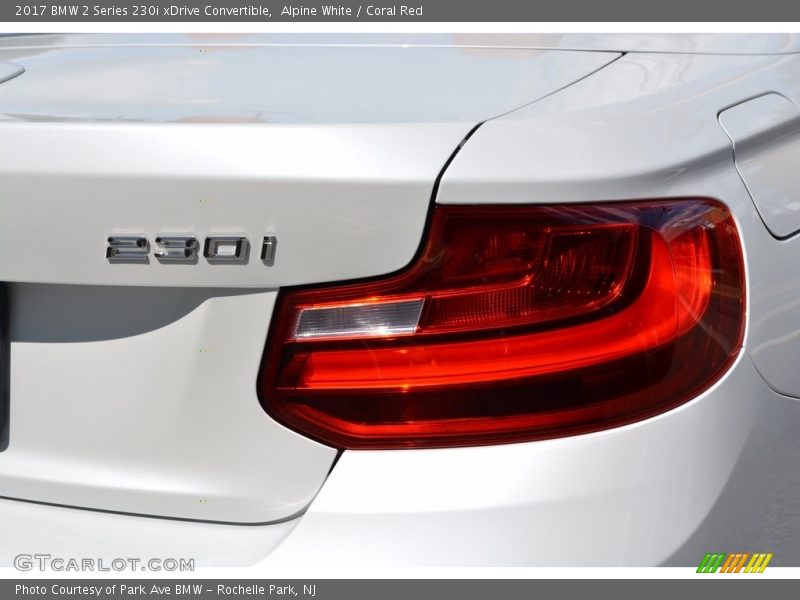 Alpine White / Coral Red 2017 BMW 2 Series 230i xDrive Convertible
