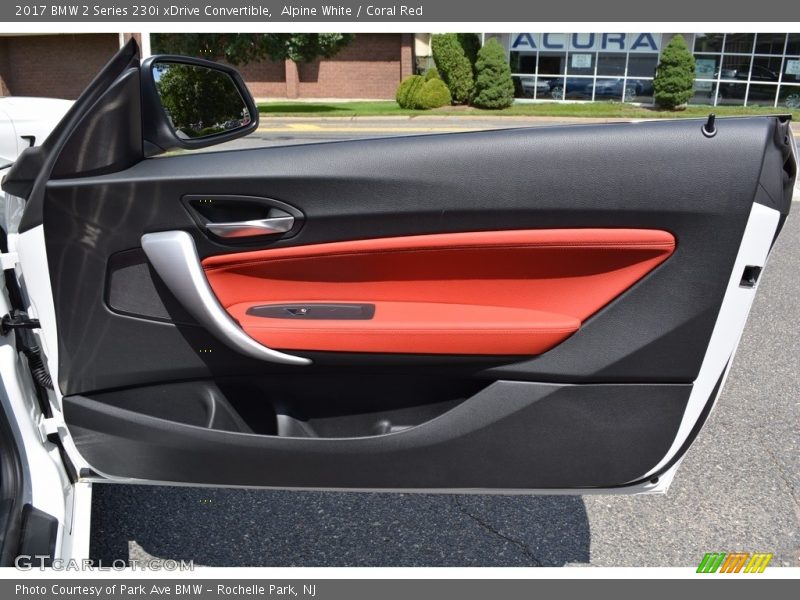 Alpine White / Coral Red 2017 BMW 2 Series 230i xDrive Convertible