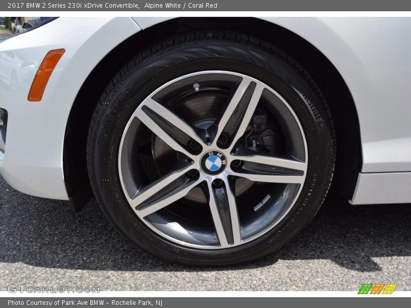 Alpine White / Coral Red 2017 BMW 2 Series 230i xDrive Convertible