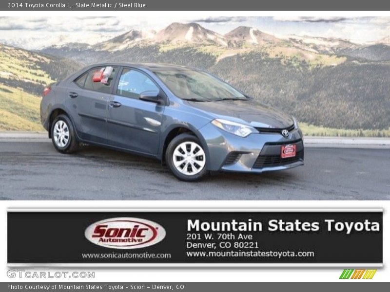 Slate Metallic / Steel Blue 2014 Toyota Corolla L