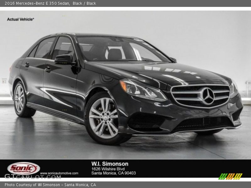 Black / Black 2016 Mercedes-Benz E 350 Sedan
