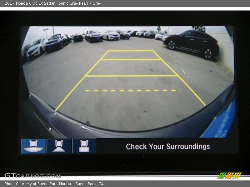 Sonic Gray Pearl / Gray 2017 Honda Civic EX Sedan