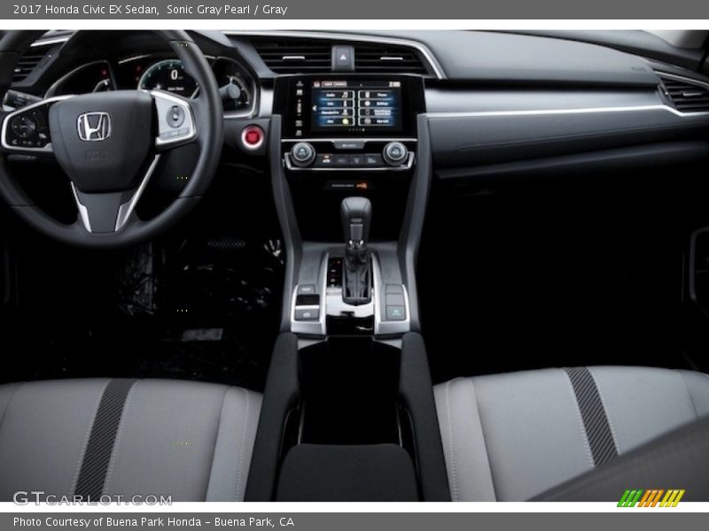 Sonic Gray Pearl / Gray 2017 Honda Civic EX Sedan