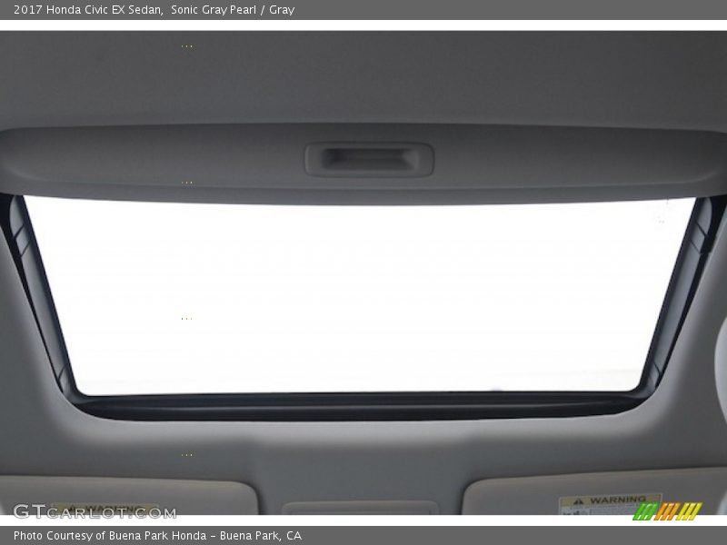 Sonic Gray Pearl / Gray 2017 Honda Civic EX Sedan