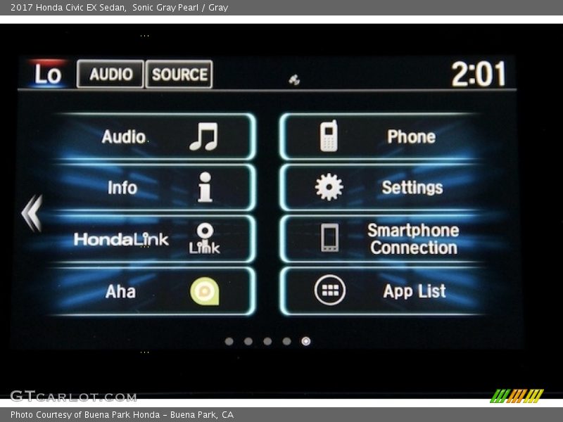 Sonic Gray Pearl / Gray 2017 Honda Civic EX Sedan