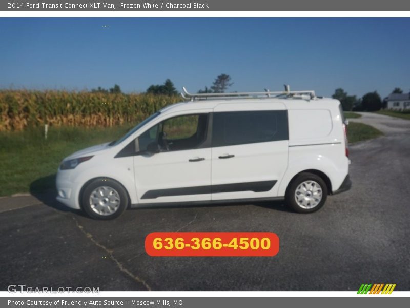 Frozen White / Charcoal Black 2014 Ford Transit Connect XLT Van