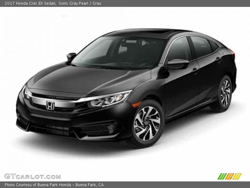 Sonic Gray Pearl / Gray 2017 Honda Civic EX Sedan