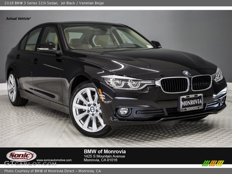 Jet Black / Venetian Beige 2018 BMW 3 Series 320i Sedan