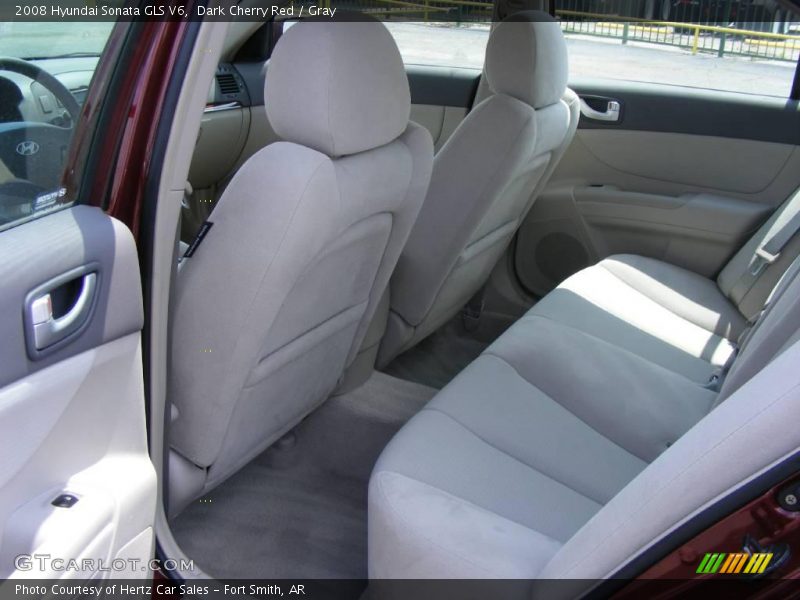 Dark Cherry Red / Gray 2008 Hyundai Sonata GLS V6