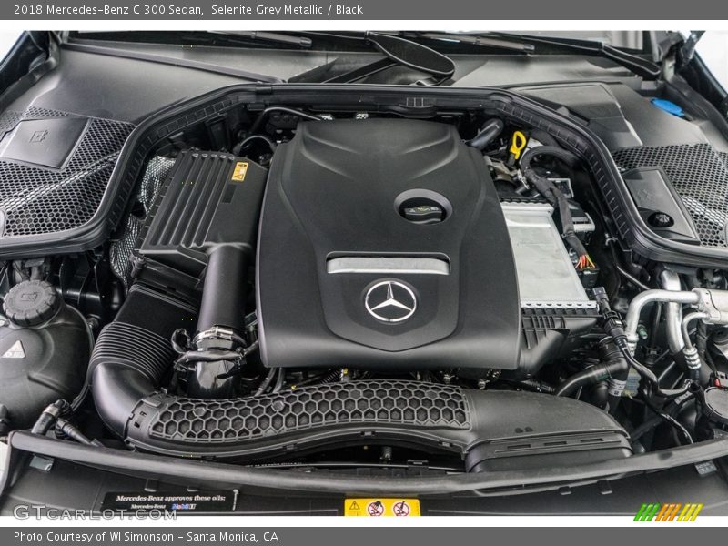 Selenite Grey Metallic / Black 2018 Mercedes-Benz C 300 Sedan