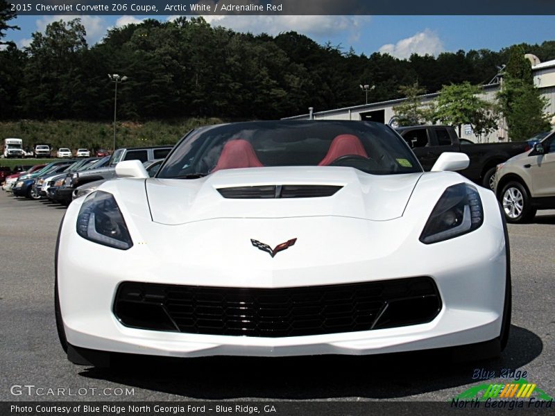 Arctic White / Adrenaline Red 2015 Chevrolet Corvette Z06 Coupe