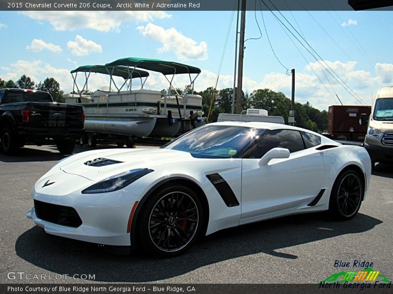 Arctic White / Adrenaline Red 2015 Chevrolet Corvette Z06 Coupe