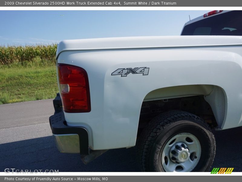 Summit White / Dark Titanium 2009 Chevrolet Silverado 2500HD Work Truck Extended Cab 4x4
