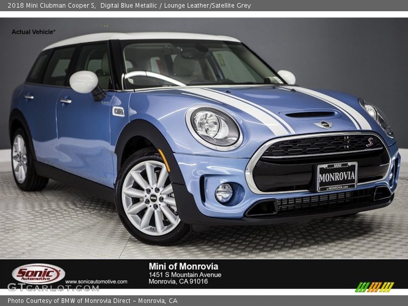 Digital Blue Metallic / Lounge Leather/Satellite Grey 2018 Mini Clubman Cooper S