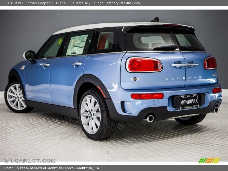 Digital Blue Metallic / Lounge Leather/Satellite Grey 2018 Mini Clubman Cooper S