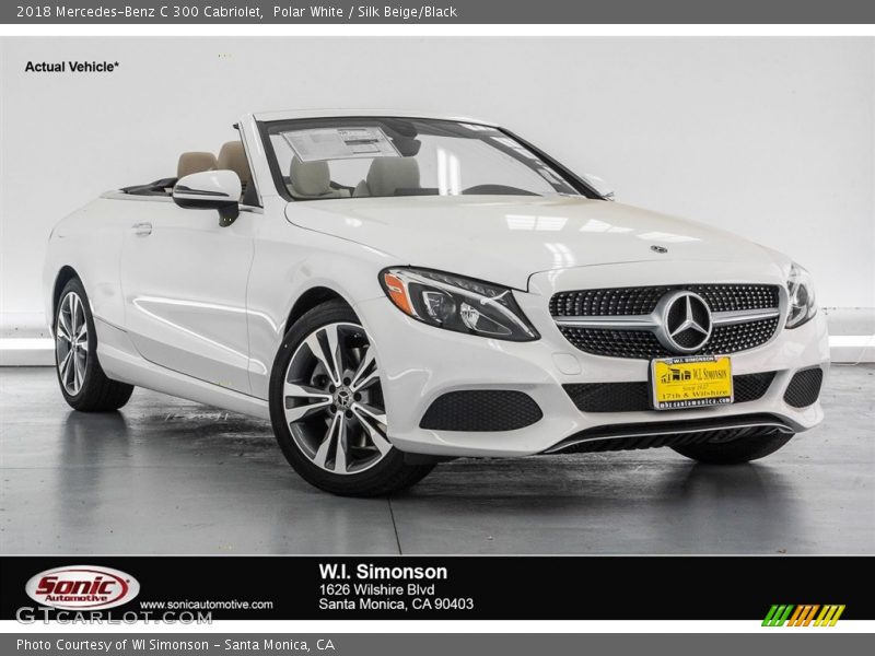 Polar White / Silk Beige/Black 2018 Mercedes-Benz C 300 Cabriolet