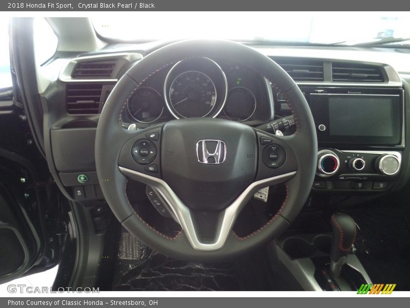 Crystal Black Pearl / Black 2018 Honda Fit Sport