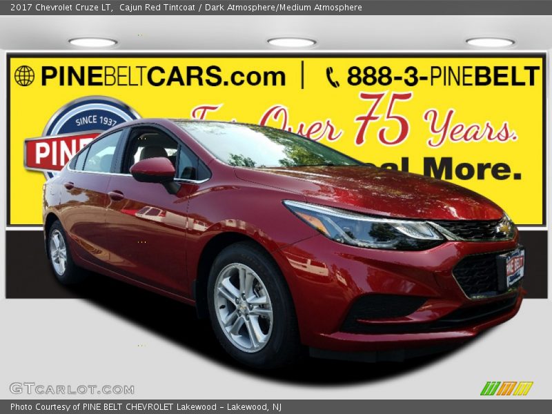 Cajun Red Tintcoat / Dark Atmosphere/Medium Atmosphere 2017 Chevrolet Cruze LT
