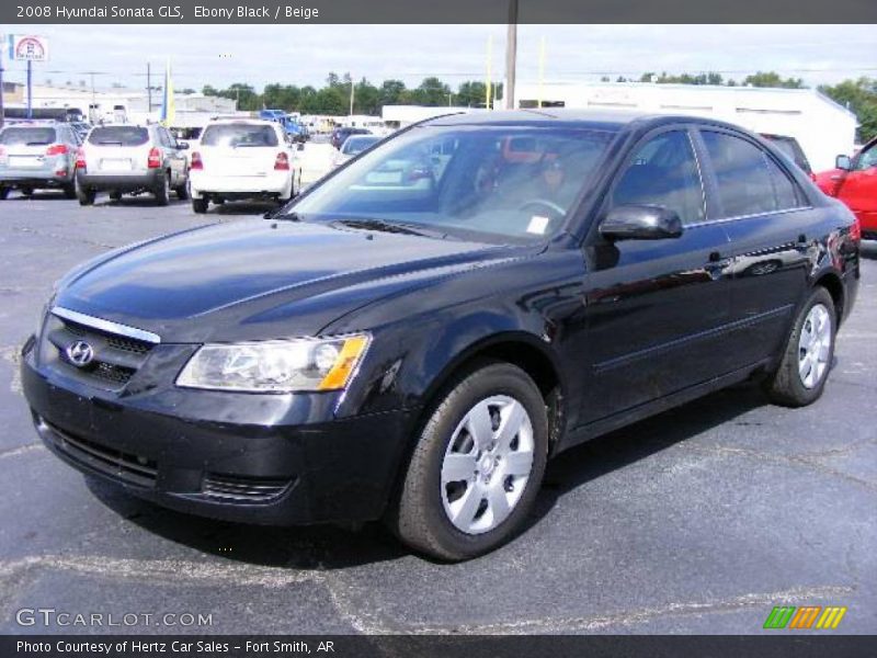 Ebony Black / Beige 2008 Hyundai Sonata GLS