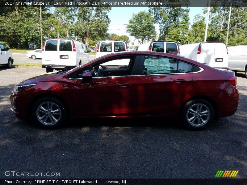 Cajun Red Tintcoat / Dark Atmosphere/Medium Atmosphere 2017 Chevrolet Cruze LT