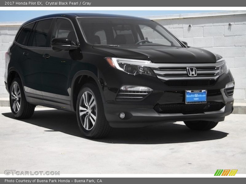 Crystal Black Pearl / Gray 2017 Honda Pilot EX