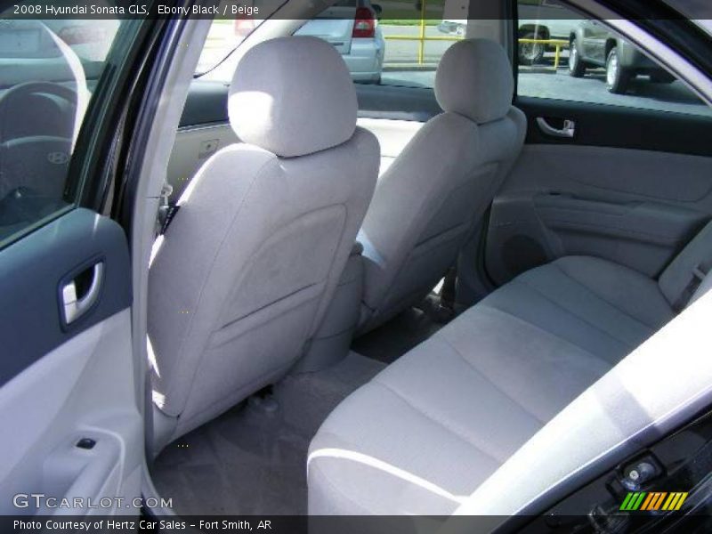 Ebony Black / Beige 2008 Hyundai Sonata GLS