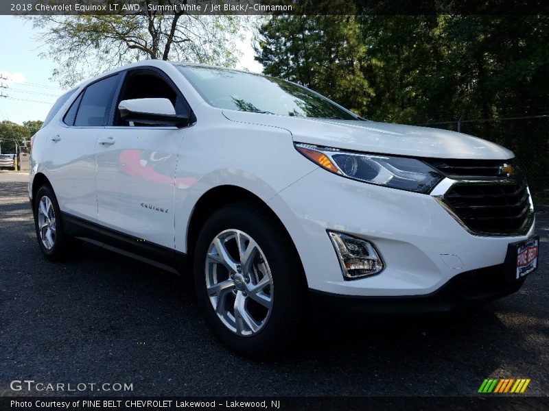 Summit White / Jet Black/­Cinnamon 2018 Chevrolet Equinox LT AWD