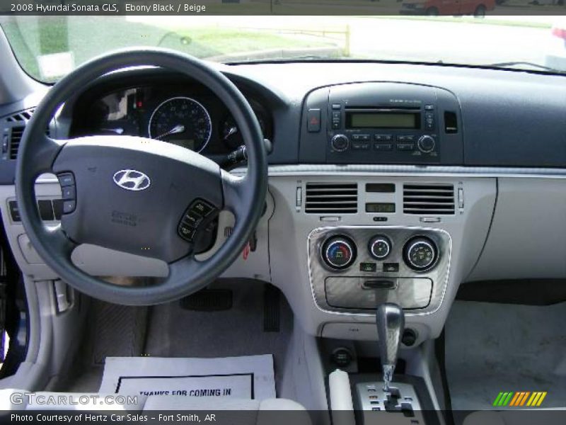 Ebony Black / Beige 2008 Hyundai Sonata GLS