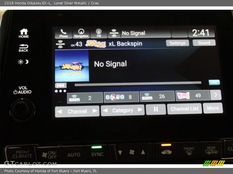 Lunar Silver Metallic / Gray 2018 Honda Odyssey EX-L