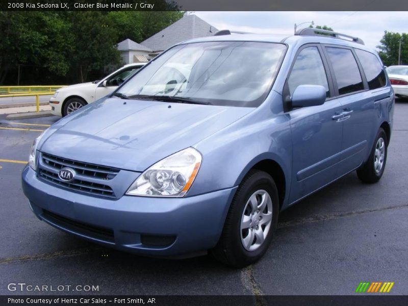 Glacier Blue Metallic / Gray 2008 Kia Sedona LX