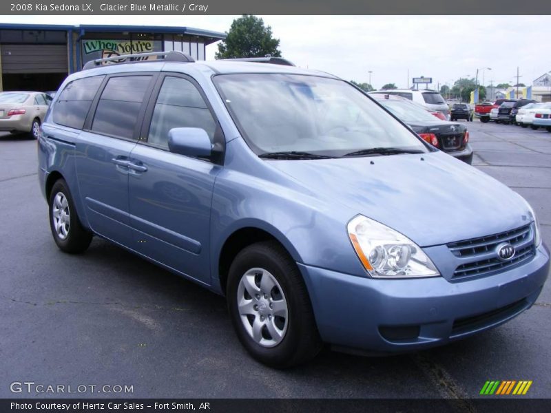 Glacier Blue Metallic / Gray 2008 Kia Sedona LX