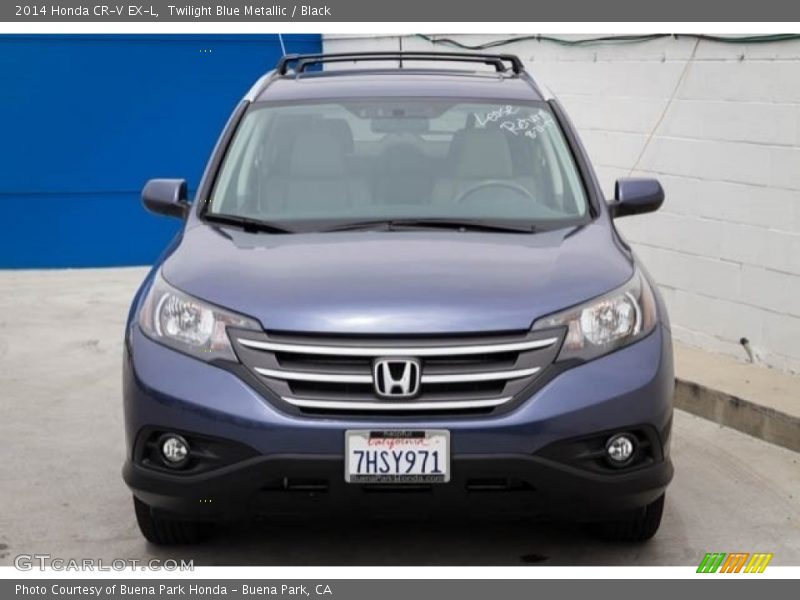 Twilight Blue Metallic / Black 2014 Honda CR-V EX-L