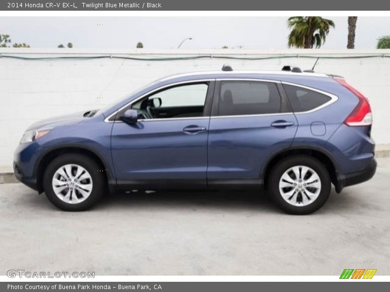 Twilight Blue Metallic / Black 2014 Honda CR-V EX-L