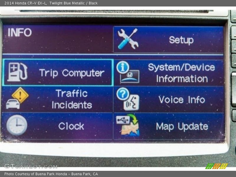 Twilight Blue Metallic / Black 2014 Honda CR-V EX-L