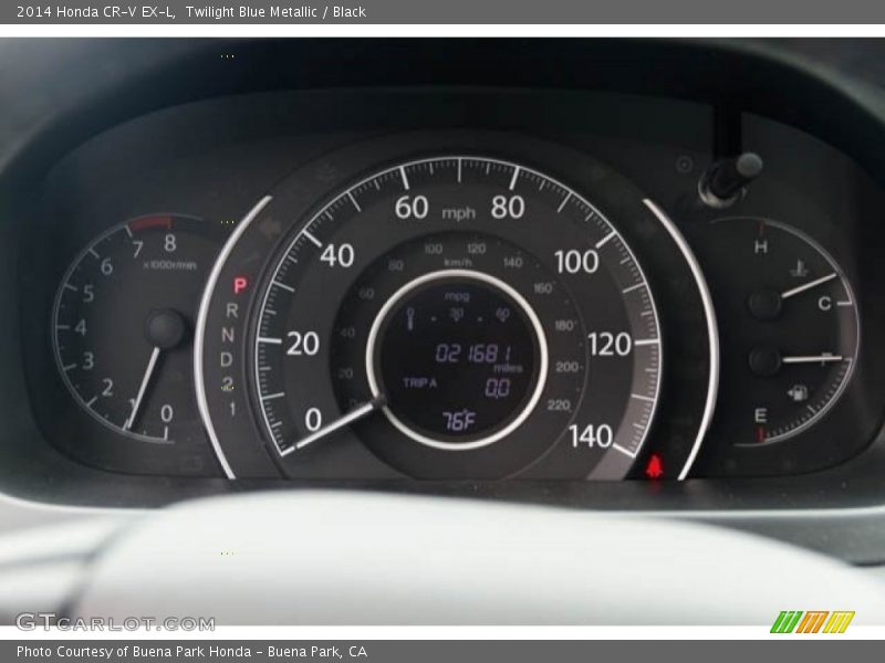 Twilight Blue Metallic / Black 2014 Honda CR-V EX-L